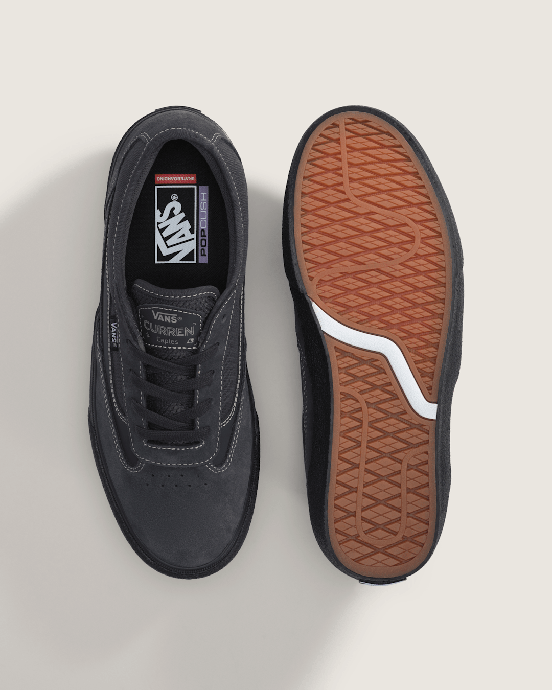 Vans Skate Curren Caples Shoe in Charcoal Grey / Black
