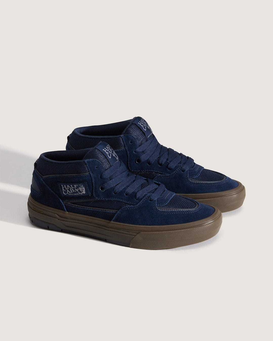 Vans Skate Half Cab Wafflecup Shoe in Gum Navy Blue
