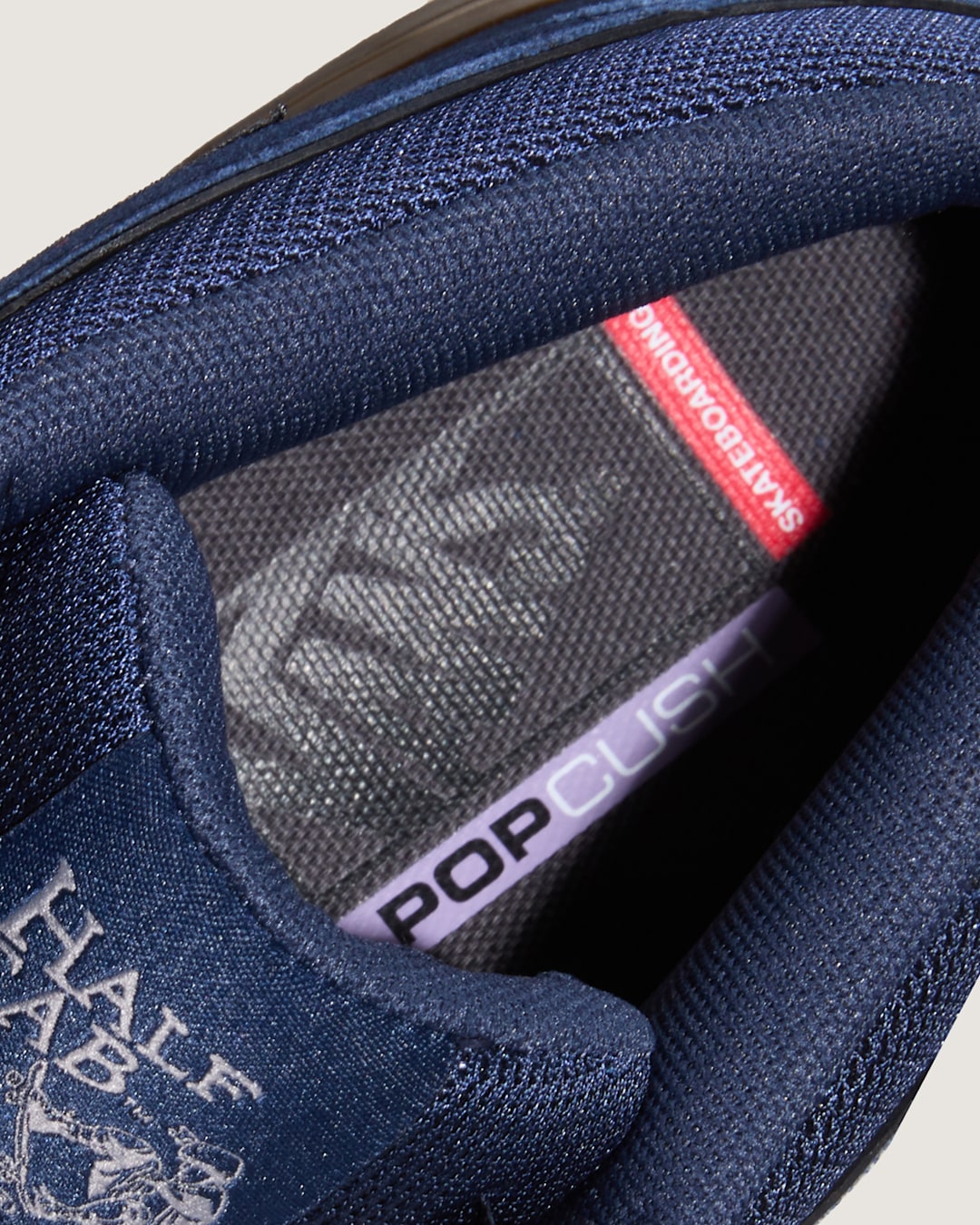 Vans Skate Half Cab Wafflecup Shoe in Gum Navy Blue