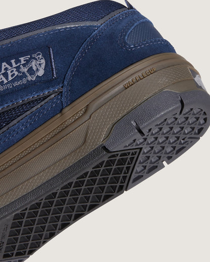 Vans Skate Half Cab Wafflecup Shoe in Gum Navy Blue