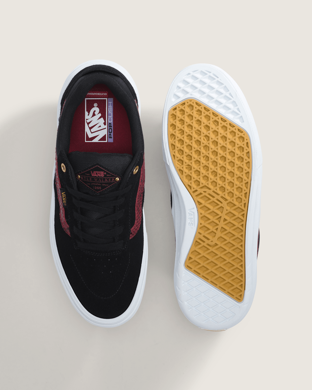 Vans Skate Kyle Walker Wafflecup Shoe in Pyton Black