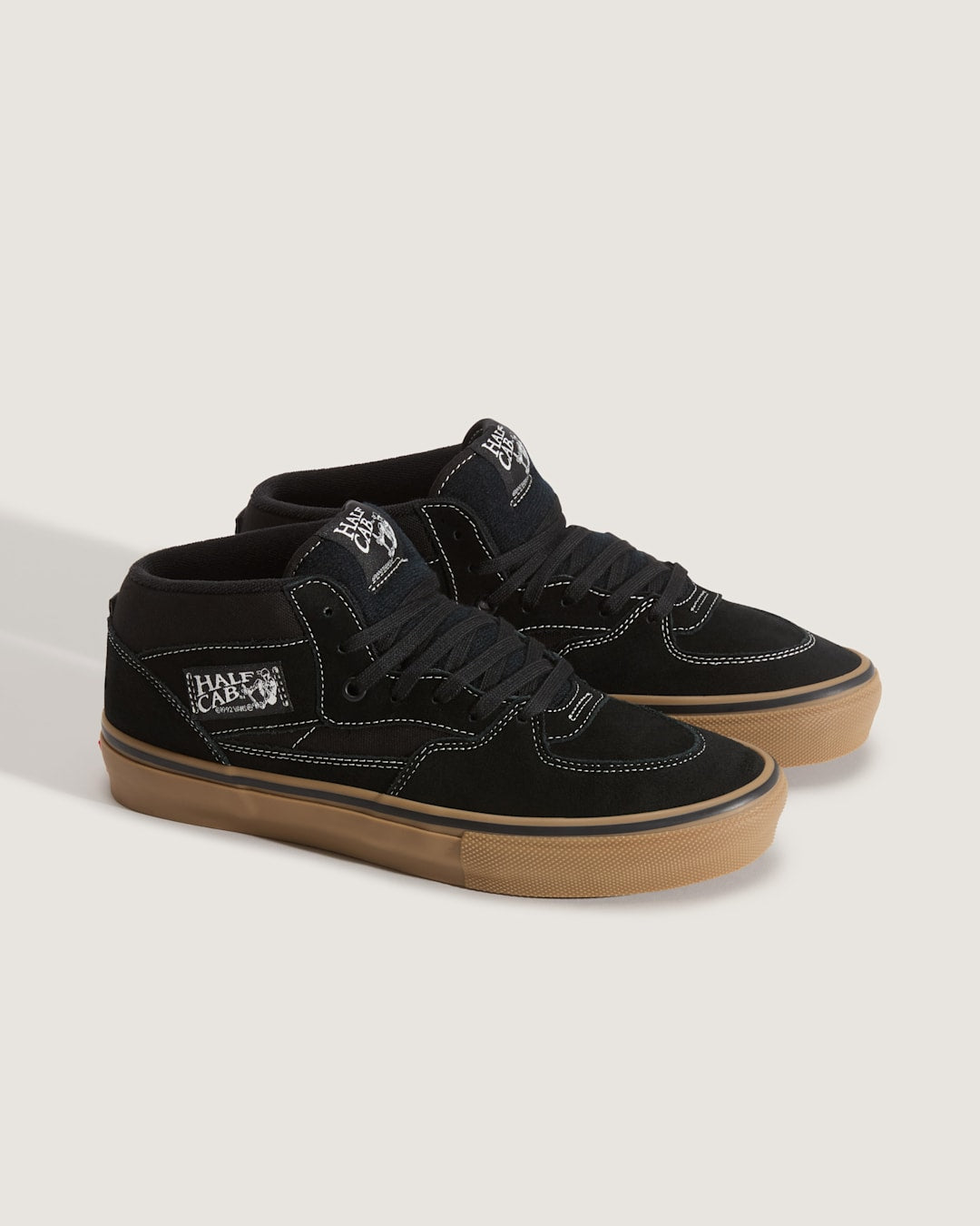 Vans Skate Half Cab Shoe in Gum Black / White