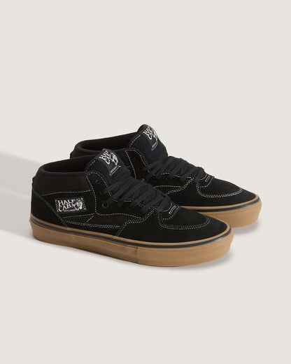 Vans Skate Half Cab Shoe in Gum Black / White