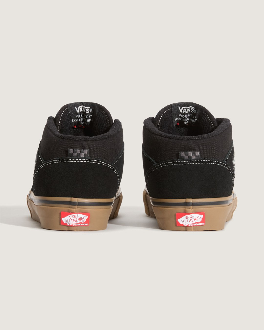 Vans Skate Half Cab Shoe in Gum Black / White