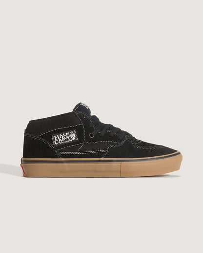 Vans Skate Half Cab Shoe in Gum Black / White