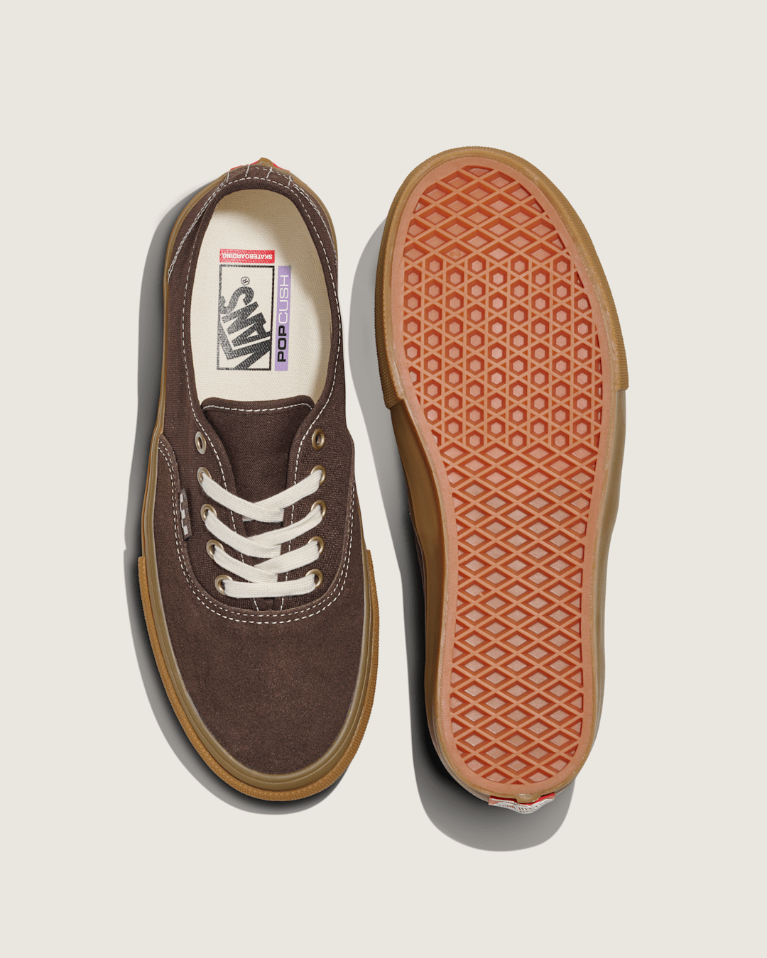 Vans Skate Authentic Shoe in Gum Brown