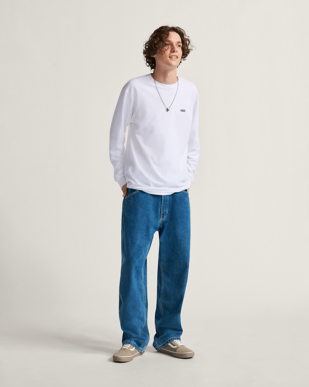 Vans Skate Check-5 Loose Denim Pants in Vintage Indigo Blue