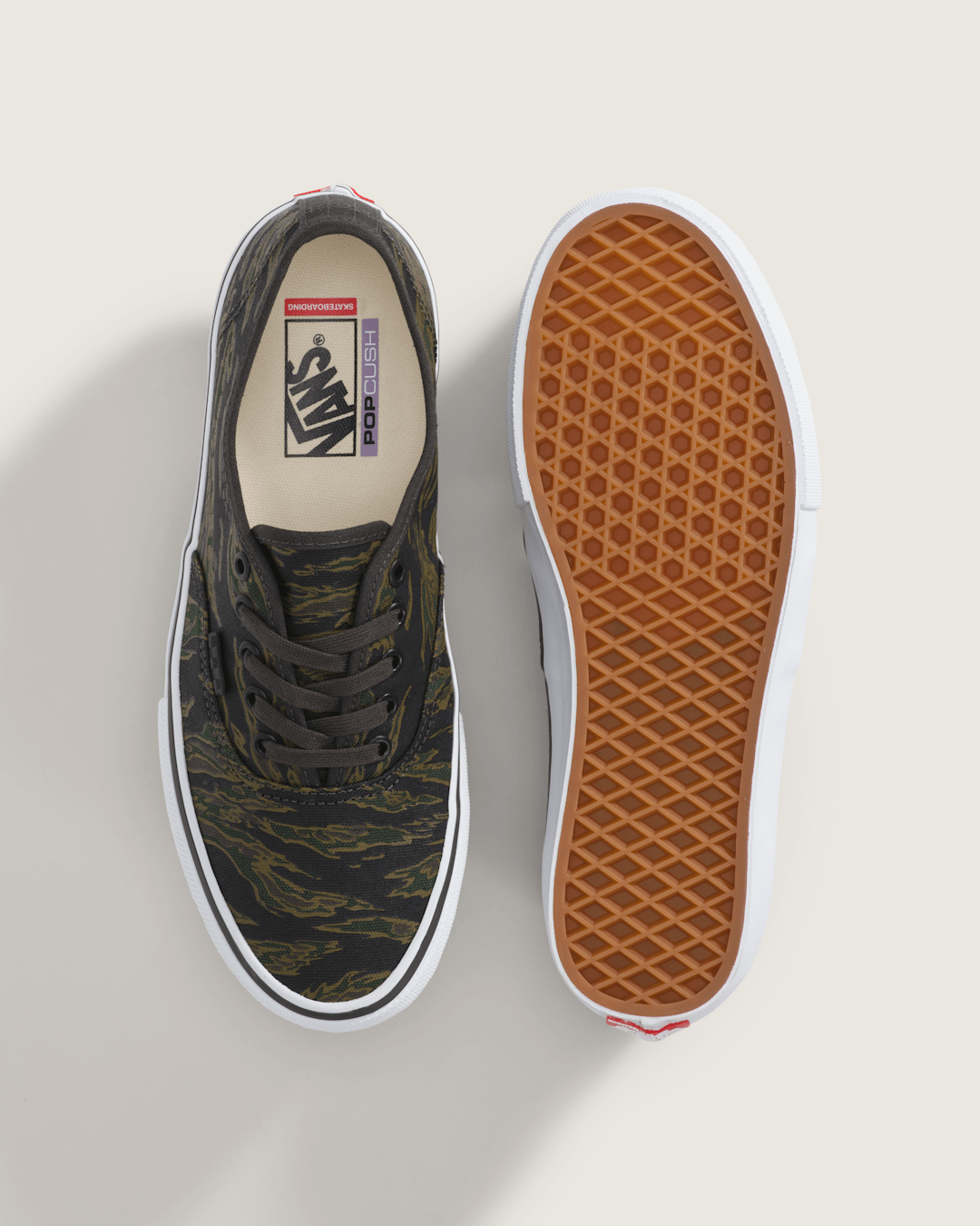 Vans Skate Authentic Shoe in Camo Green / Black