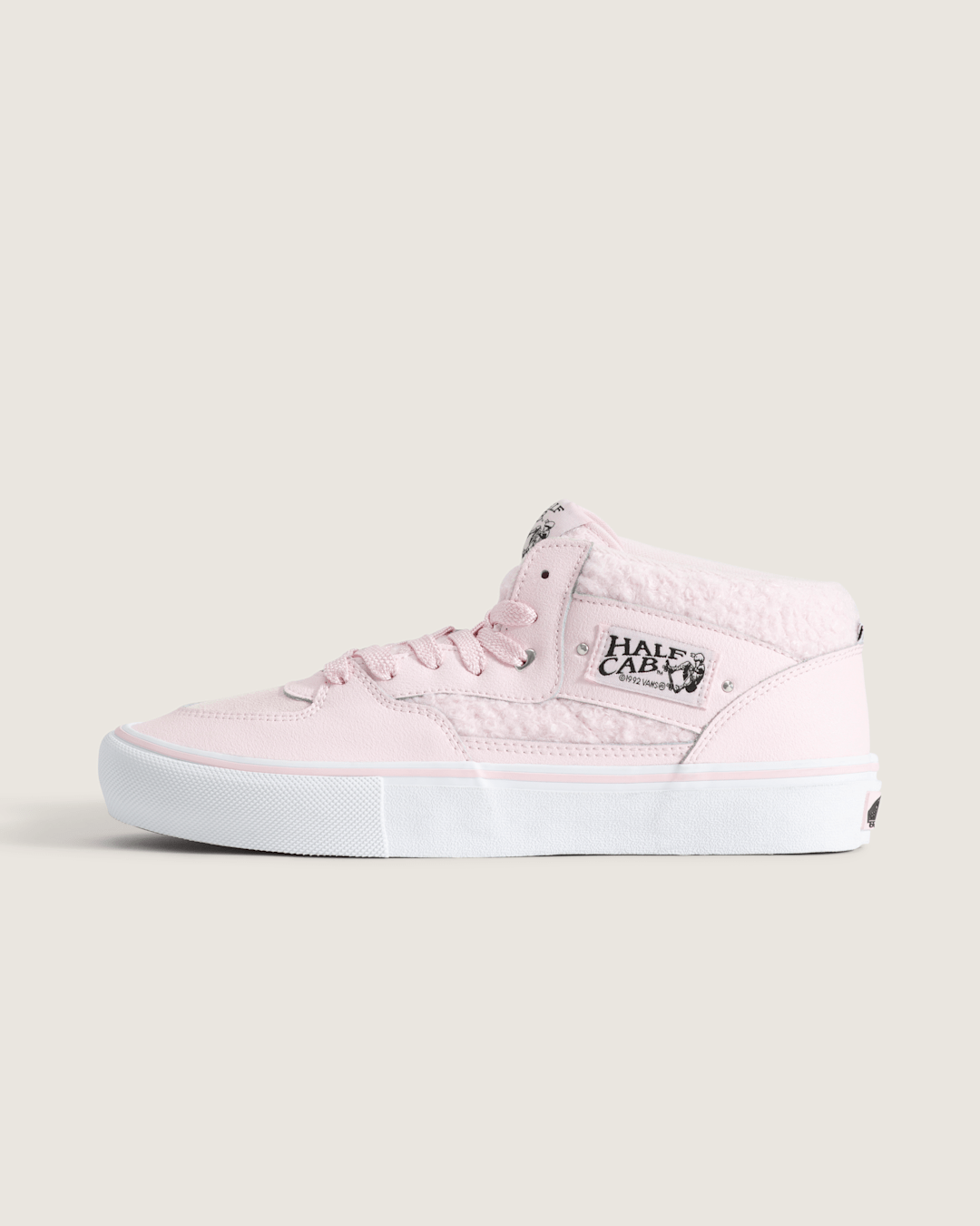 Vans Skate Half Cab Shoe in Pink / White