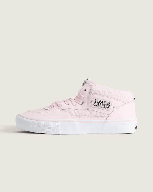 Vans Skate Half Cab Shoe in Pink / White