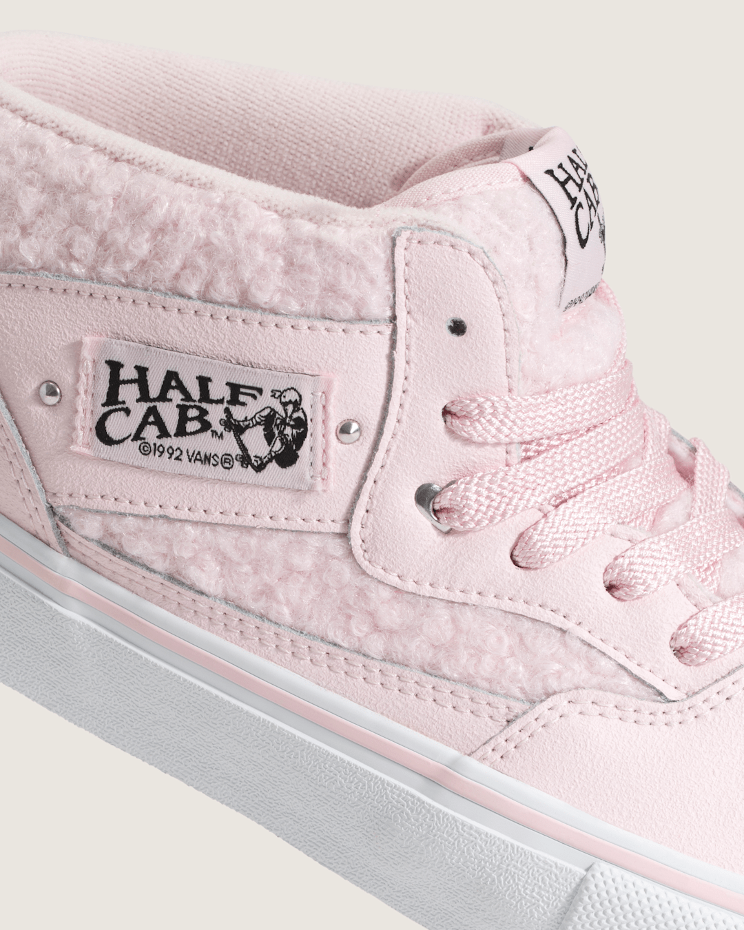 Vans Skate Half Cab Shoe in Pink / White