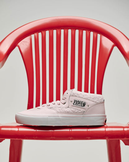 Vans Skate Half Cab Shoe in Pink / White