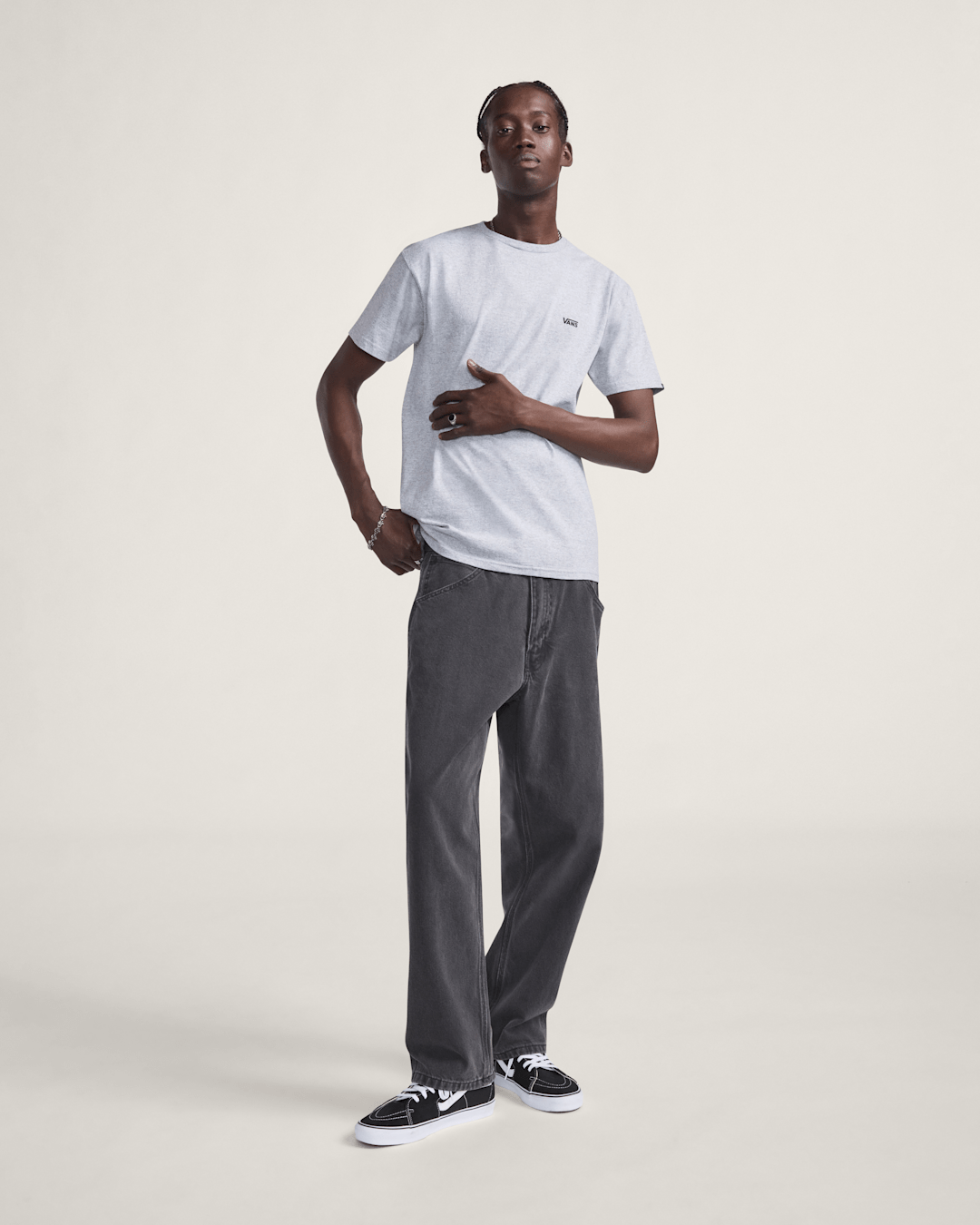 Vans Skate Check-5 Loose Denim Pants in Black