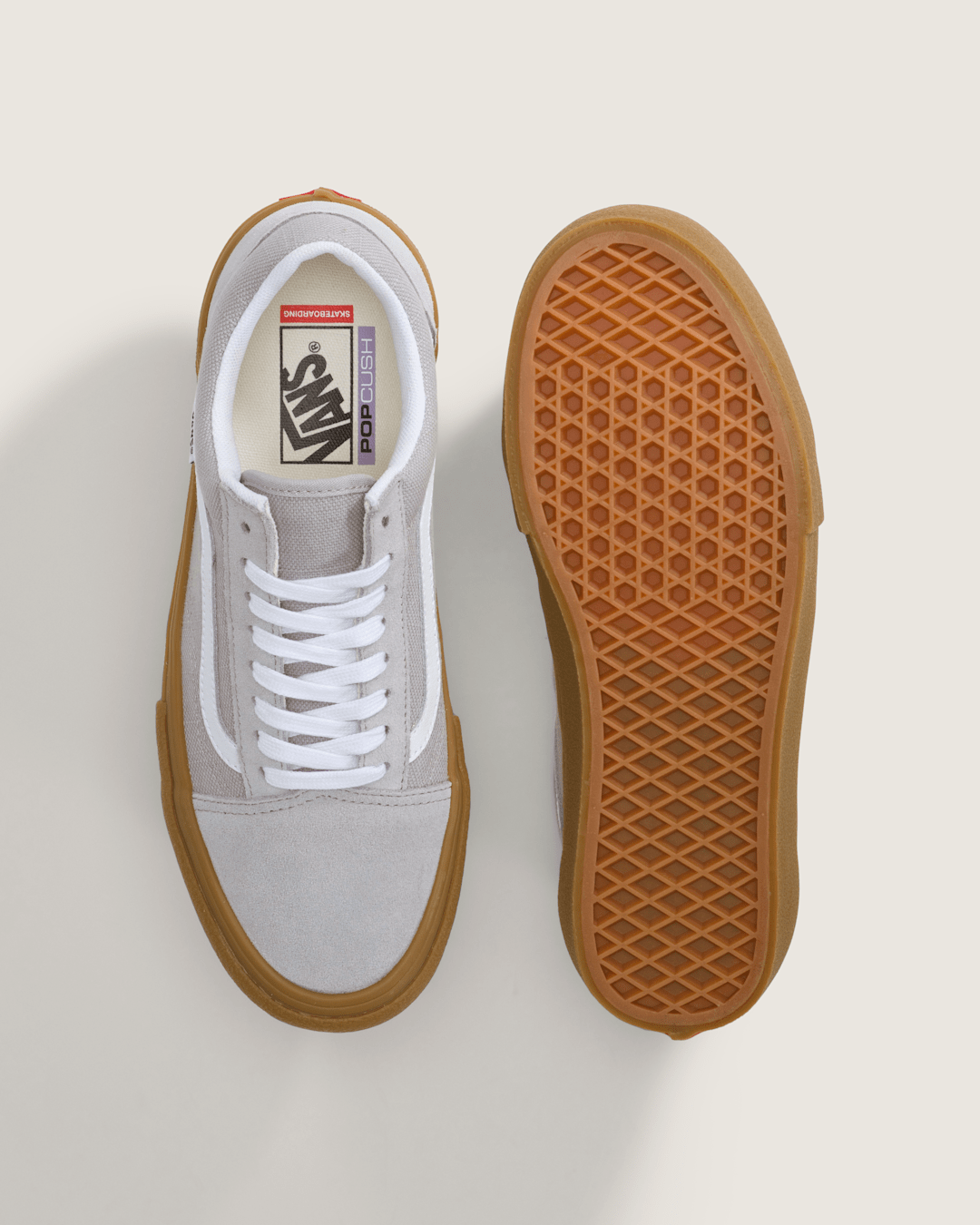 Vans Skate Old Skool Shoe in Gum Light Grey