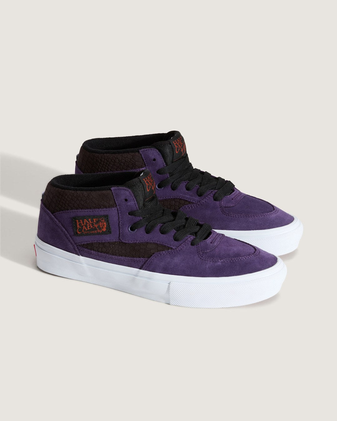 Vans Skate Half Cab Shoe in Croc Grape Purple