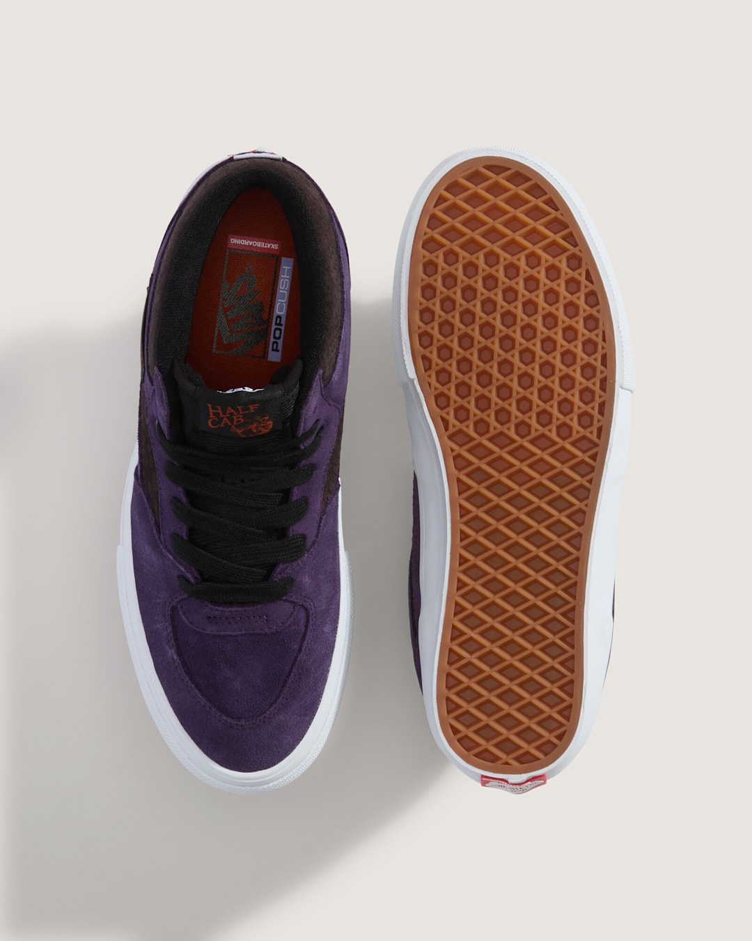 Vans Skate Half Cab Shoe in Croc Grape Purple