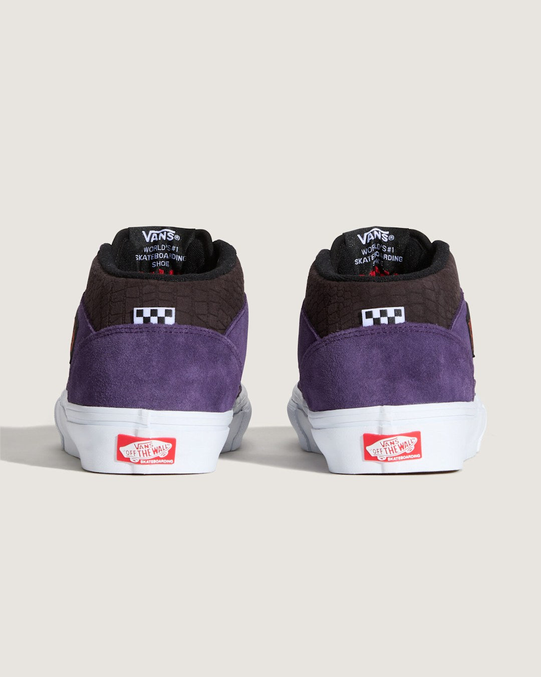 Vans Skate Half Cab Shoe in Croc Grape Purple