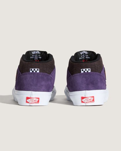 Vans Skate Half Cab Shoe in Croc Grape Purple