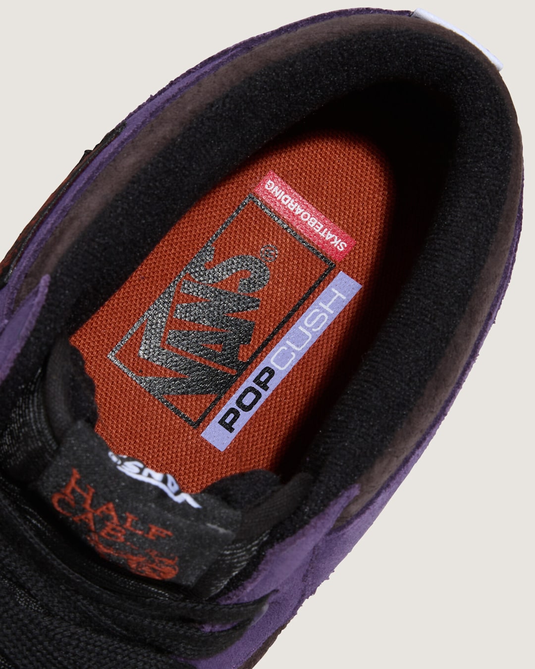 Vans Skate Half Cab Shoe in Croc Grape Purple