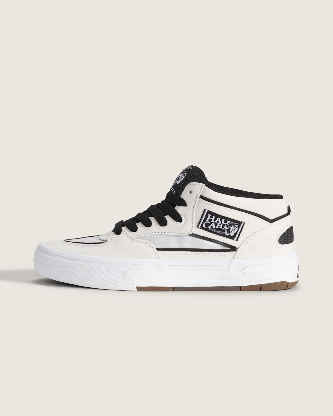 Vans Skate Half Cab Wafflecup Shoe in White / Black