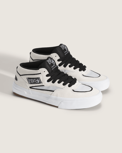 Vans Skate Half Cab Wafflecup Shoe in White / Black