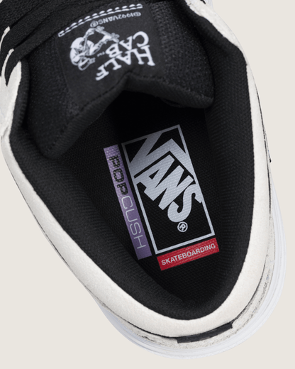 Vans Skate Half Cab Wafflecup Shoe in White / Black