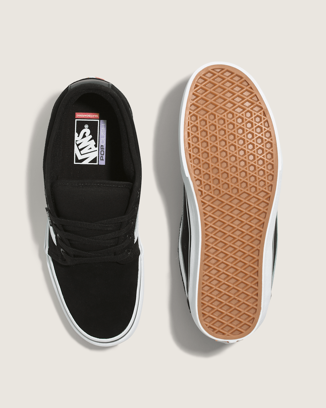Vans Skate Chukka Low Sidestripe Shoe in Black / White