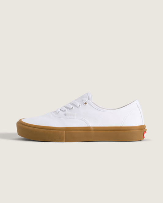 Vans Skate Authentic Gum Shoe in White