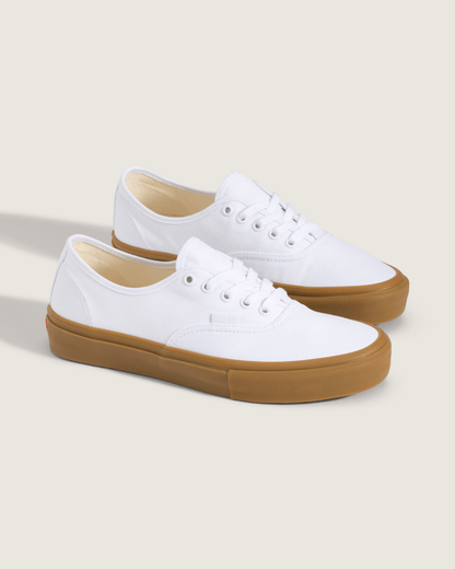 Vans Skate Authentic Gum Shoe in White