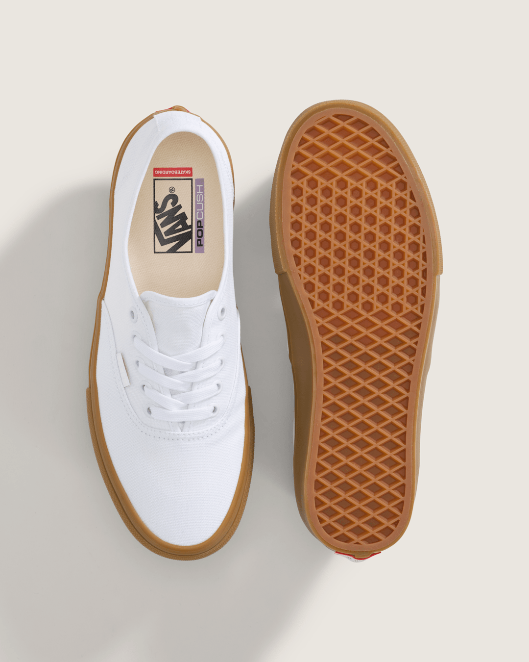Vans Skate Authentic Gum Shoe in White