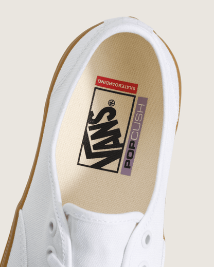 Vans Skate Authentic Gum Shoe in White