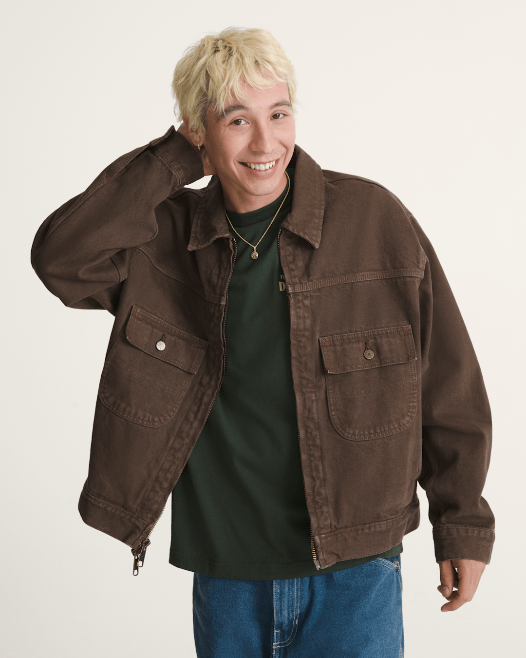 Vans Skate Garage Denim Jacket in Coal Brown