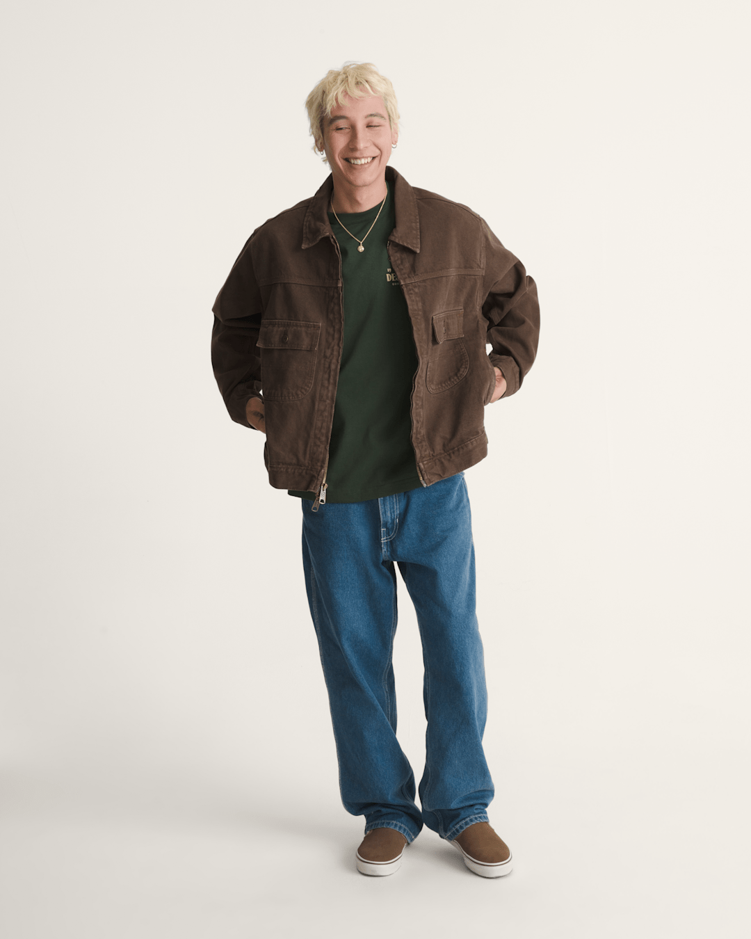 Vans Skate Garage Denim Jacket in Coal Brown