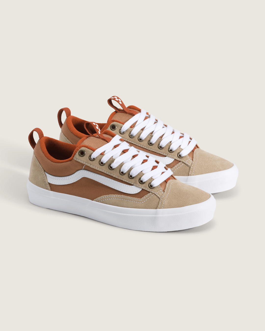 Vans Skate Old Skool 36+ Shoe in Khaki Brown / Burnt Orange