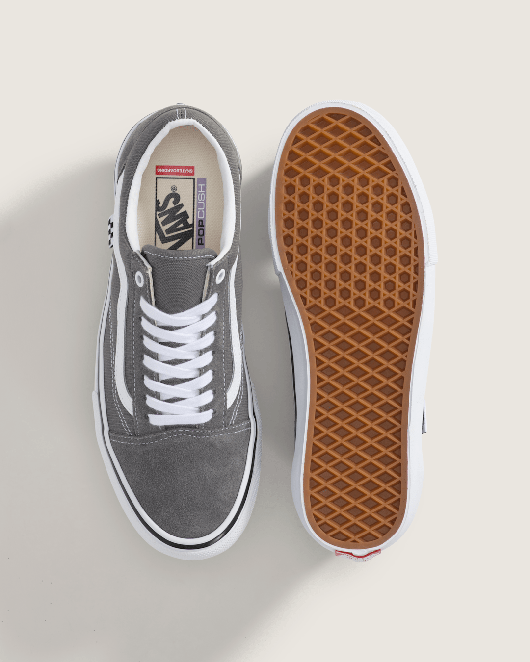 Vans Skate Old Skool Shoe in Pewter Grey / White