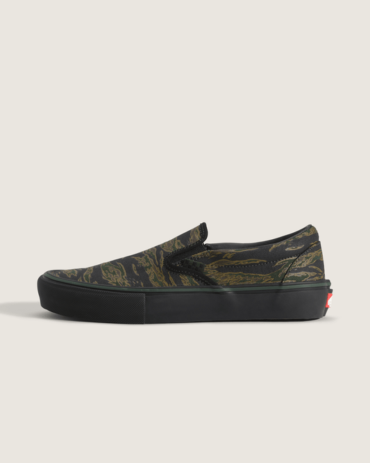 Vans Skate Slip-On Shoe in Camo Green / Black