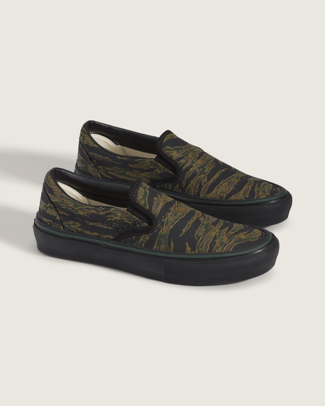 Vans Skate Slip-On Shoe in Camo Green / Black
