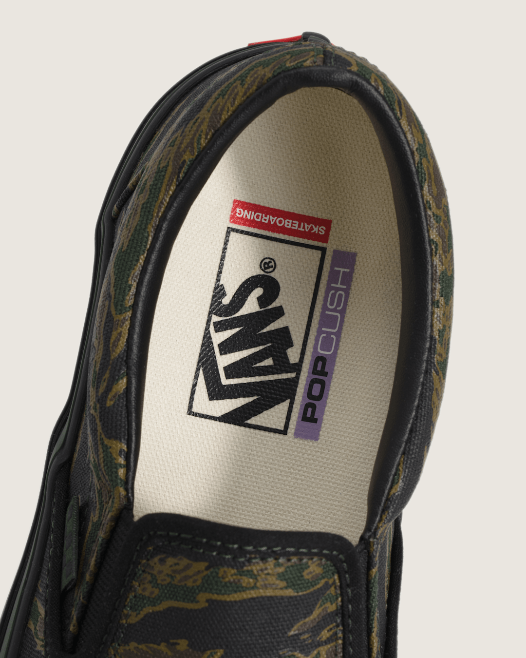 Vans Skate Slip-On Shoe in Camo Green / Black