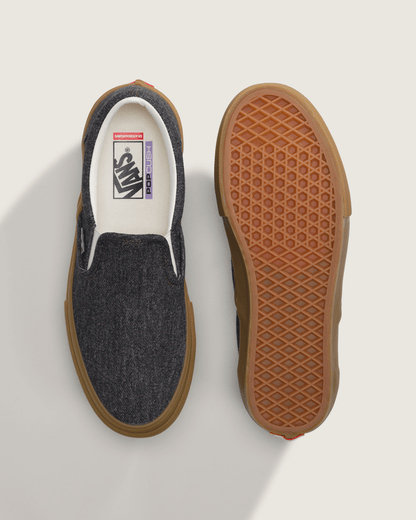 Vans Skate Slip-On Shoe in Denim Black