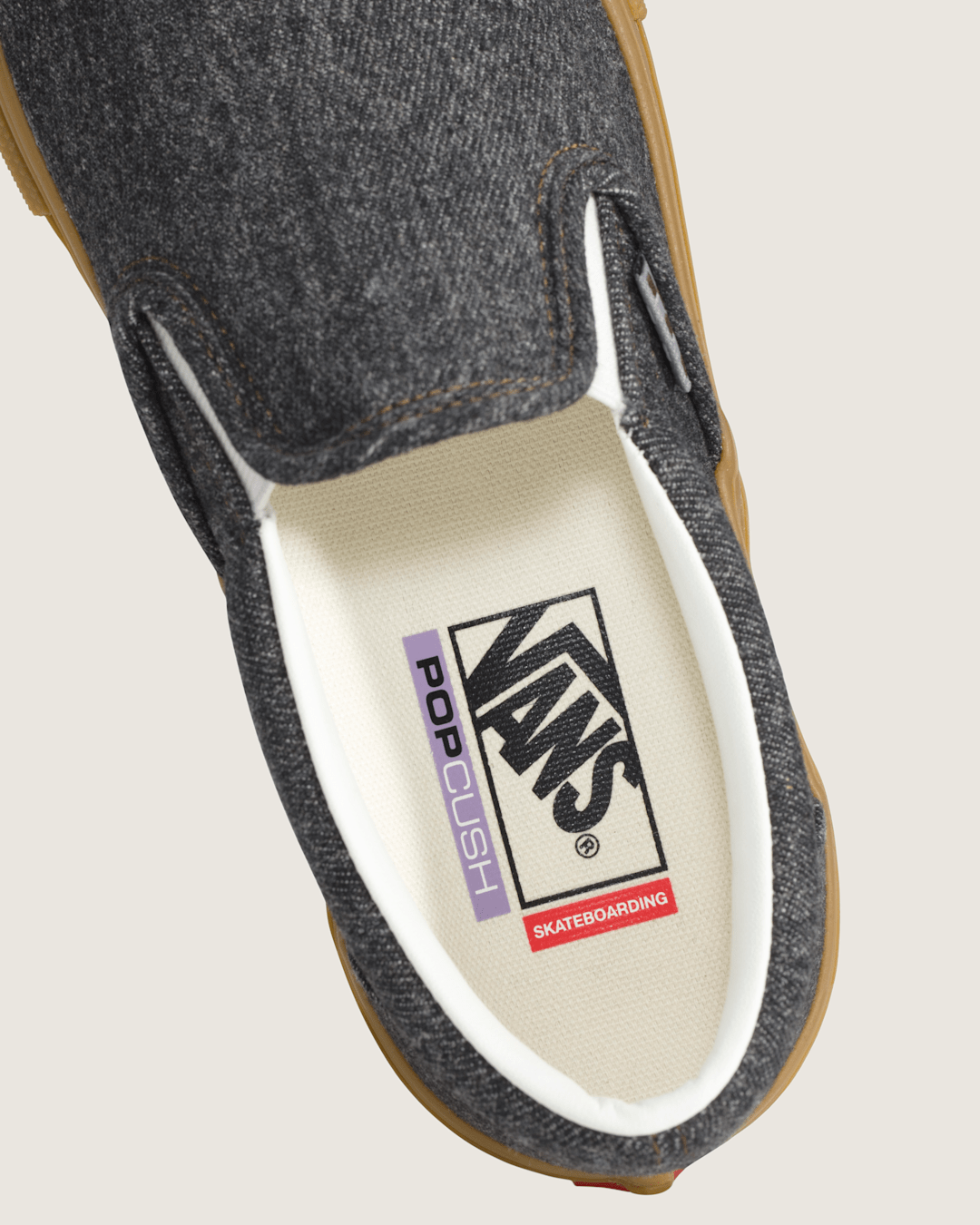 Vans Skate Slip-On Shoe in Denim Black