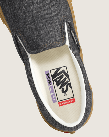 Vans Skate Slip-On Shoe in Denim Black
