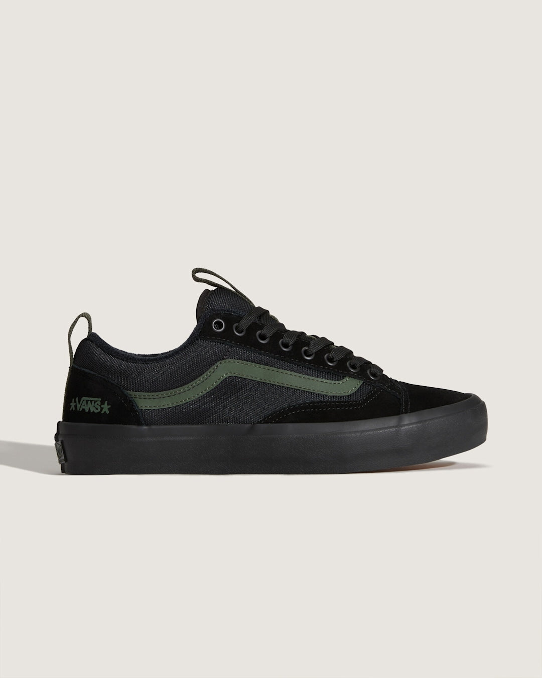 Vans Skate Old Skool 36+ Shoe by Atiba Jefferson in Atiba Black / Dark Green