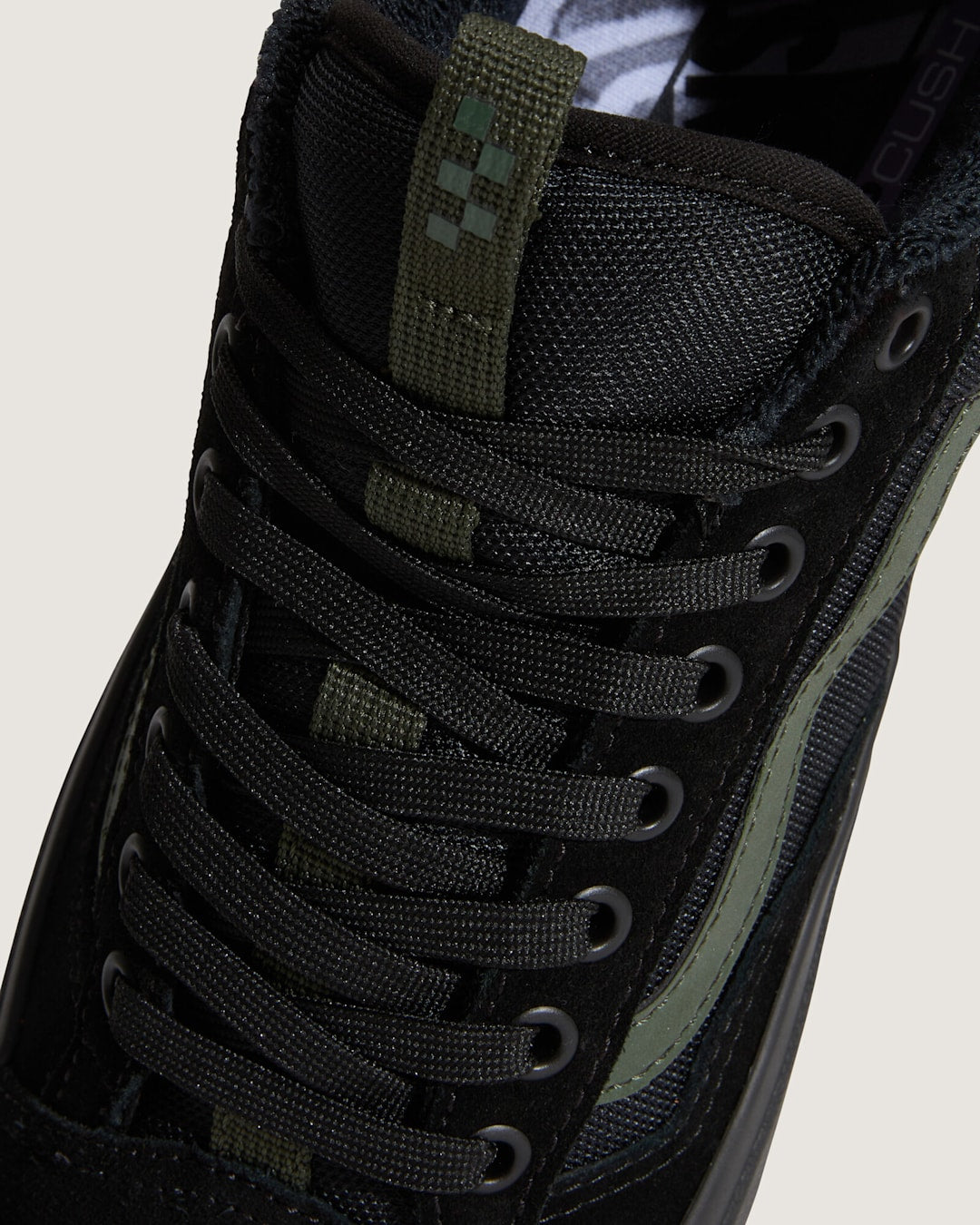 Vans Skate Old Skool 36+ Shoe by Atiba Jefferson in Atiba Black / Dark Green