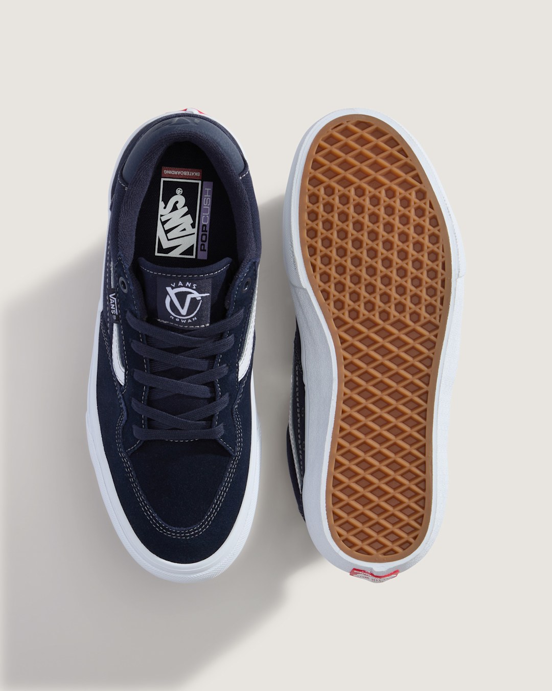 Vans Skate Rowan Shoe in Navy Blue / White