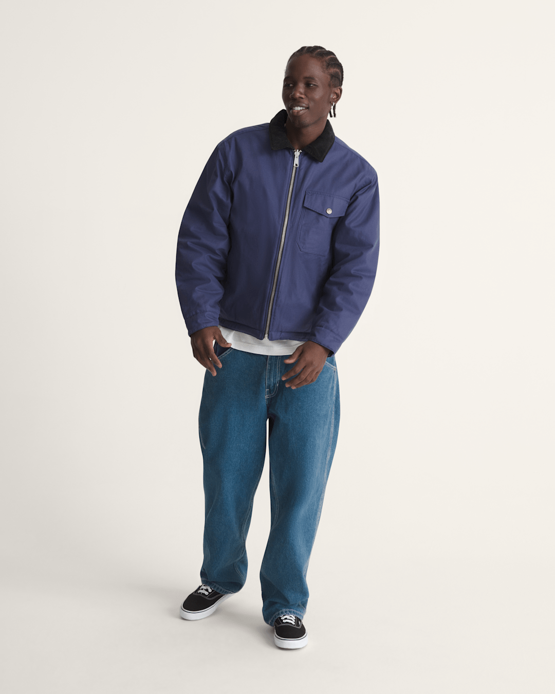 Vans Skate Garage Reversible Jacket in Deep Twilight Blue