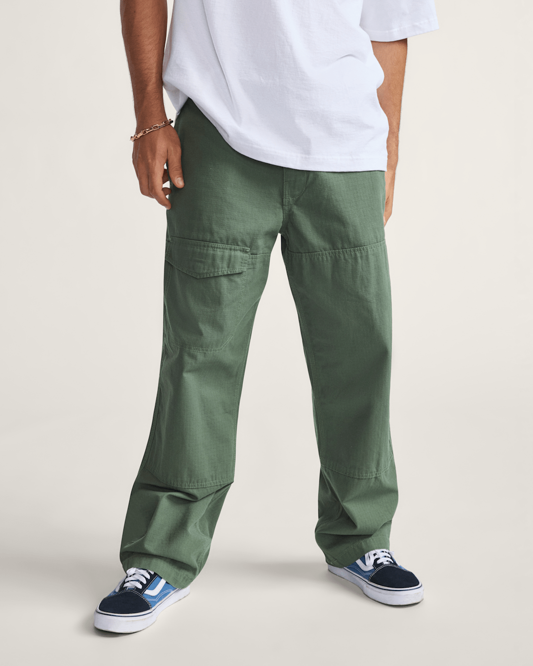 Vans Skate Loose Cargo Pants by Atiba Jefferson in Atiba Pine Forest Green