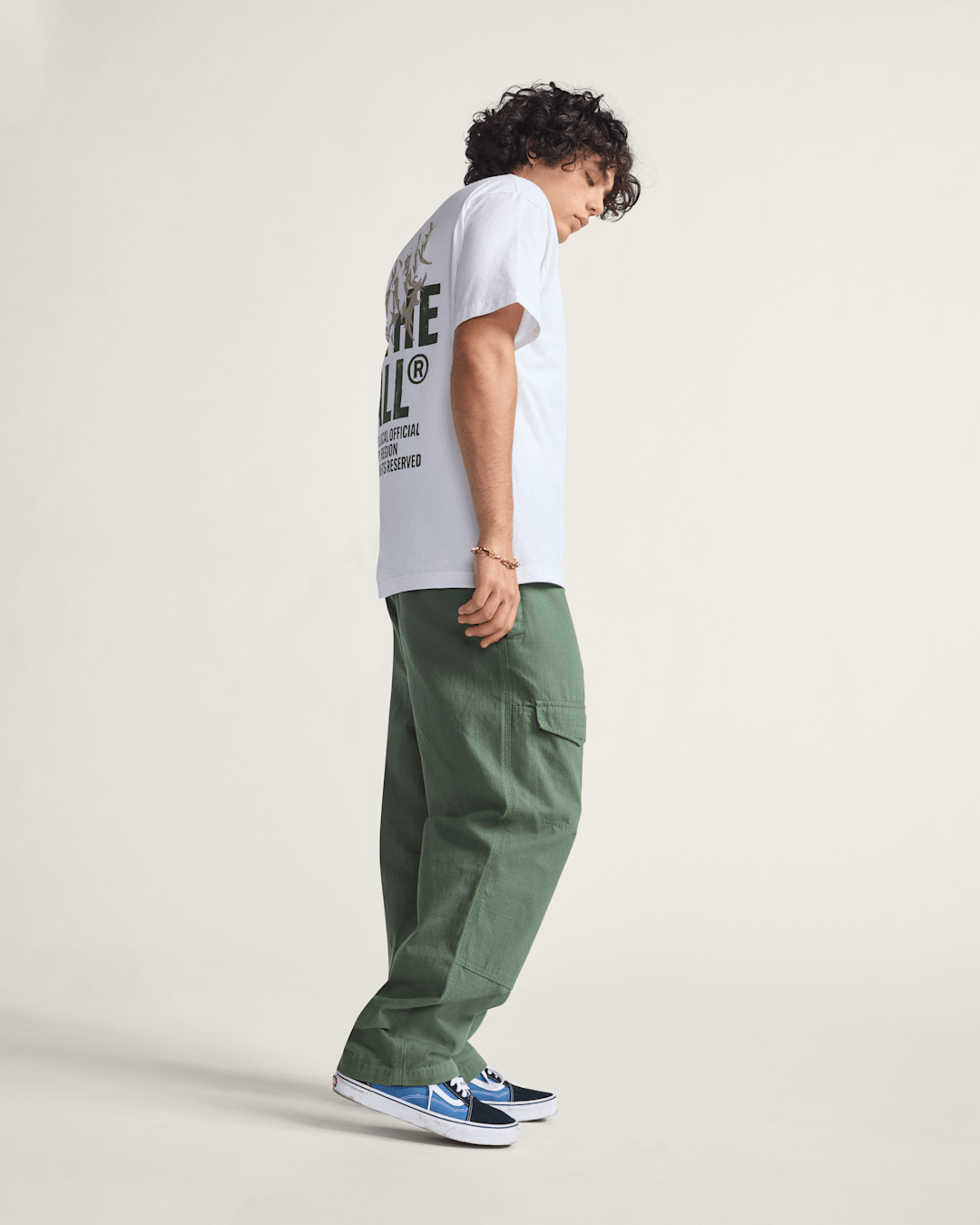 Vans Skate Loose Cargo Pants by Atiba Jefferson in Atiba Pine Forest Green