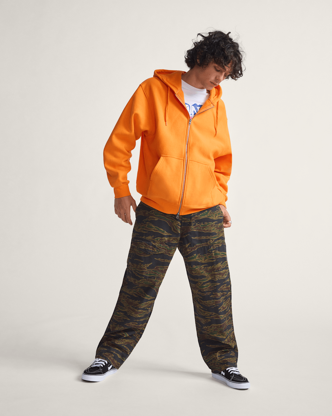 Vans Skate Zip Hoodie by Atiba Jefferson in Atiba Solar Orange