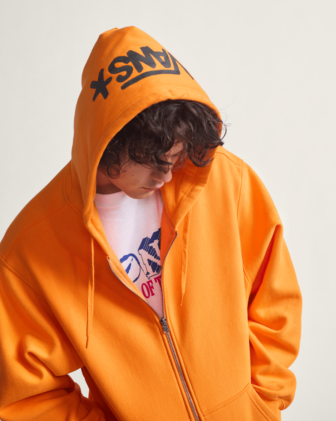 Vans Skate Zip Hoodie by Atiba Jefferson in Atiba Solar Orange