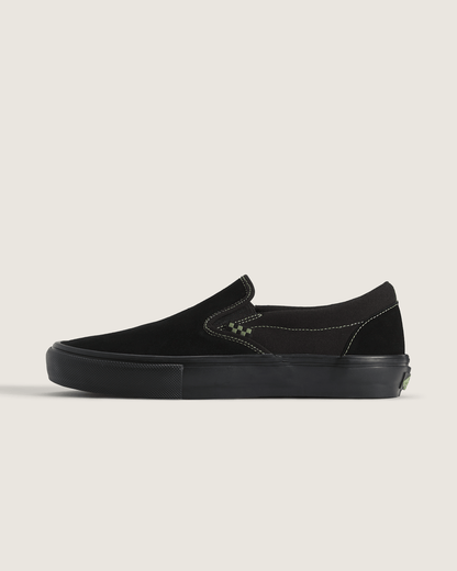 Vans Skate Slip-On Shoe in Black / Olive Green